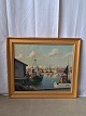 Maleri af Dragør havn Kr. 1100,-